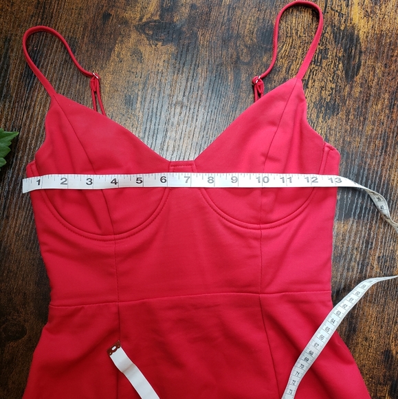 US4/ Princess Polly Novella mini red bustier balconette dress - Picture 5 of 12